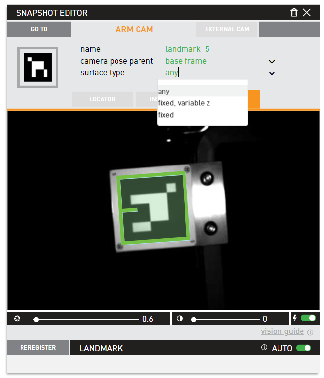 Search Area and Settings