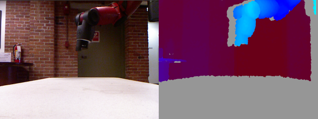 RGB and Depth images from kinect