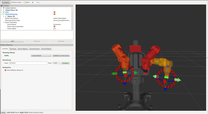 Baxter MoveIt rviz interact