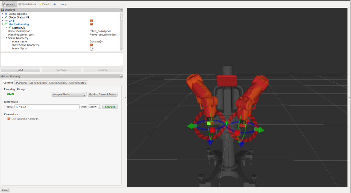 Baxter MoveIt rviz start